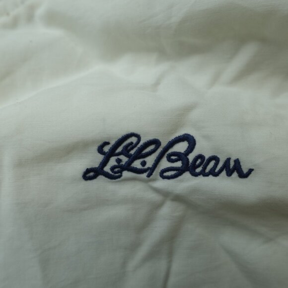 Vintage LL Bean Jacket XL Ivory Windbreaker Old Stock Full Zip NEW READ - Picture 2 of 15